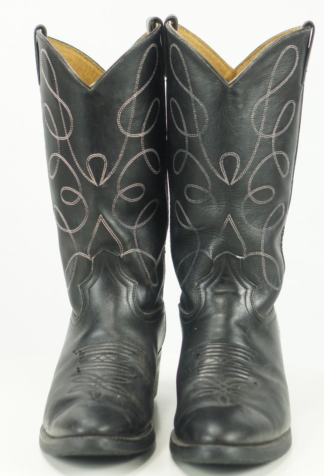 Sedona Men's Black Leather Western Cowboy Work Boots Oil Resistant ...