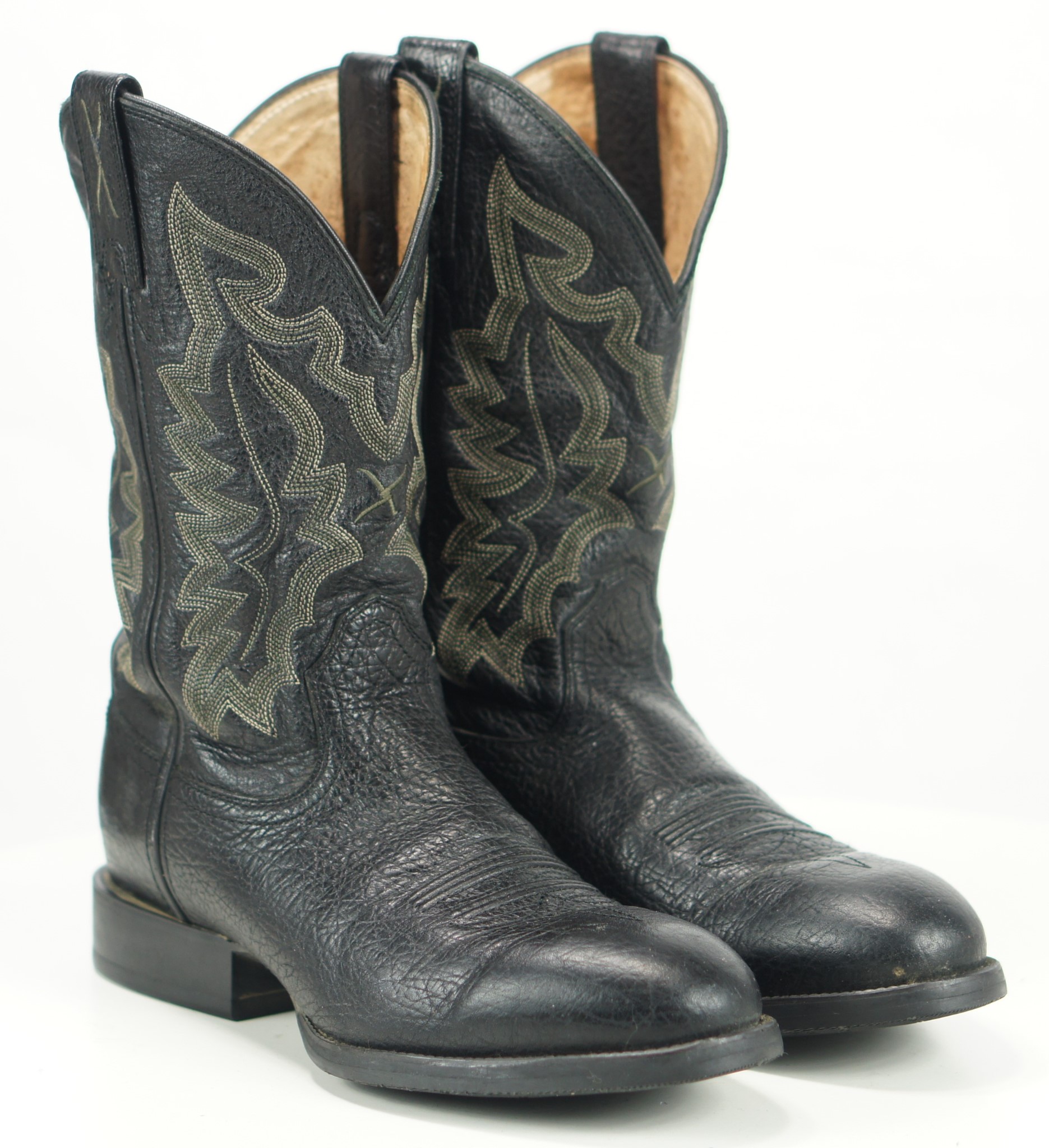 Twisted X Men's Stockman MSM0006 Black Leather Cowboy Western Roper ...