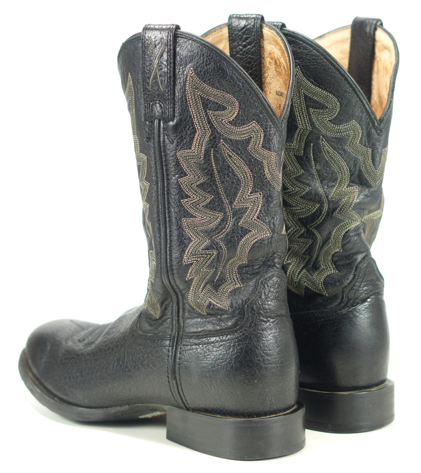 Twisted X Men's Stockman MSM0006 Black Leather Cowboy Western Roper