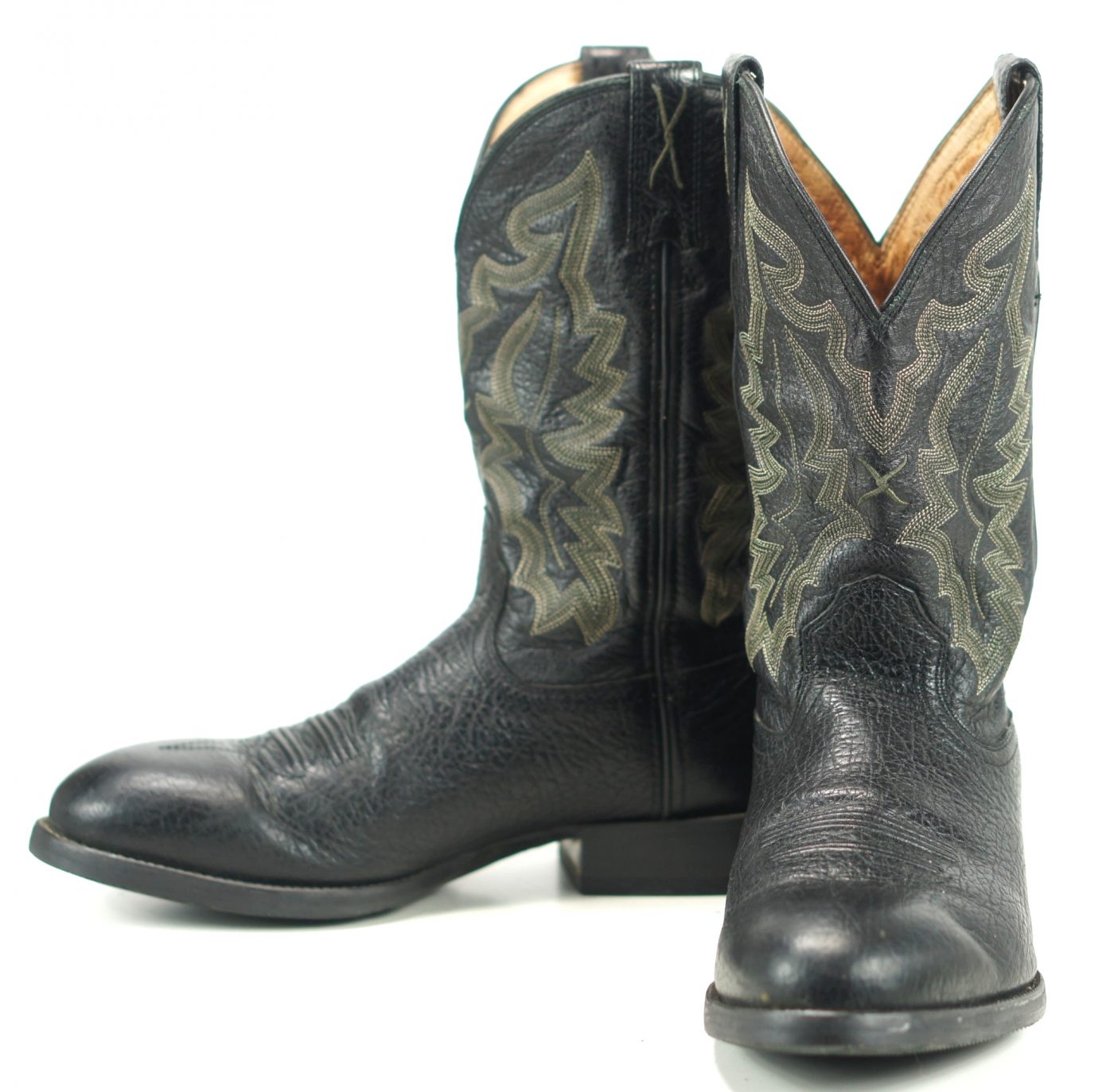 Twisted X Men's Stockman MSM0006 Black Leather Cowboy Western Roper ...