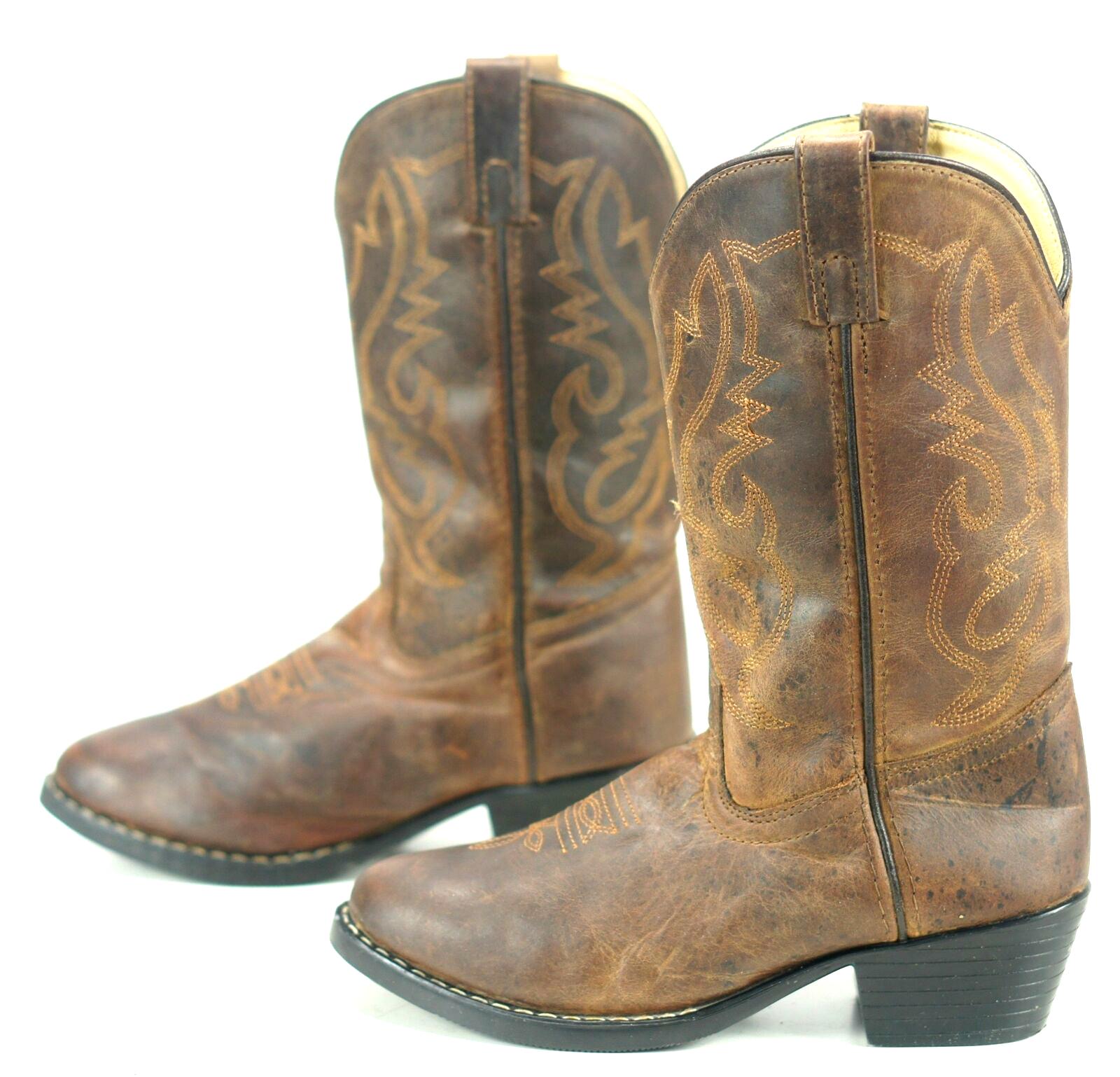 Smoky Mountain Kid's Distressed Brown Leather Western Cowboy Boots ...