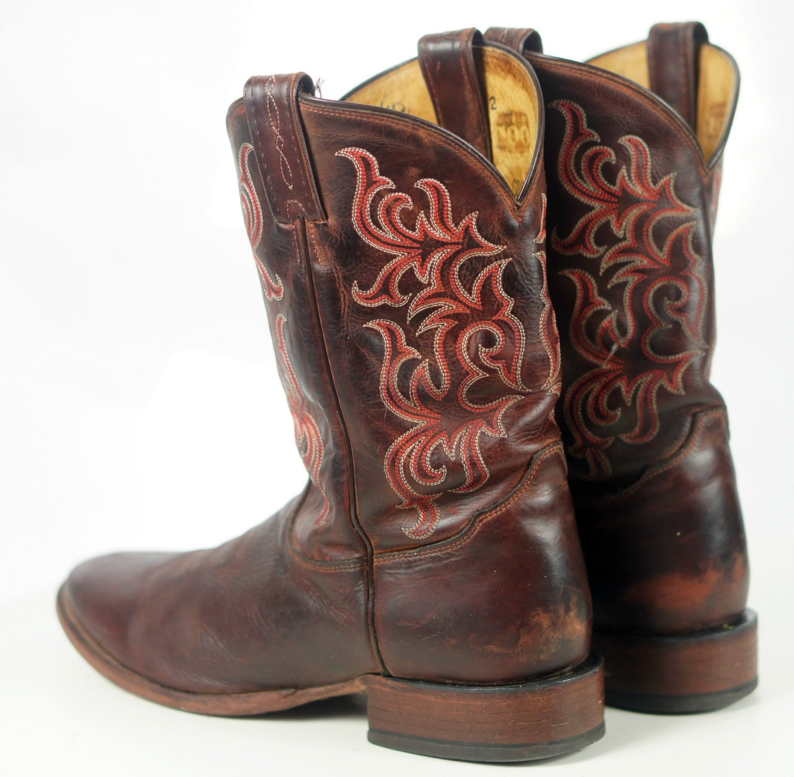 Tony Lama Centennial Anniversary Cowboy Western Boots Brown Leather Men ...