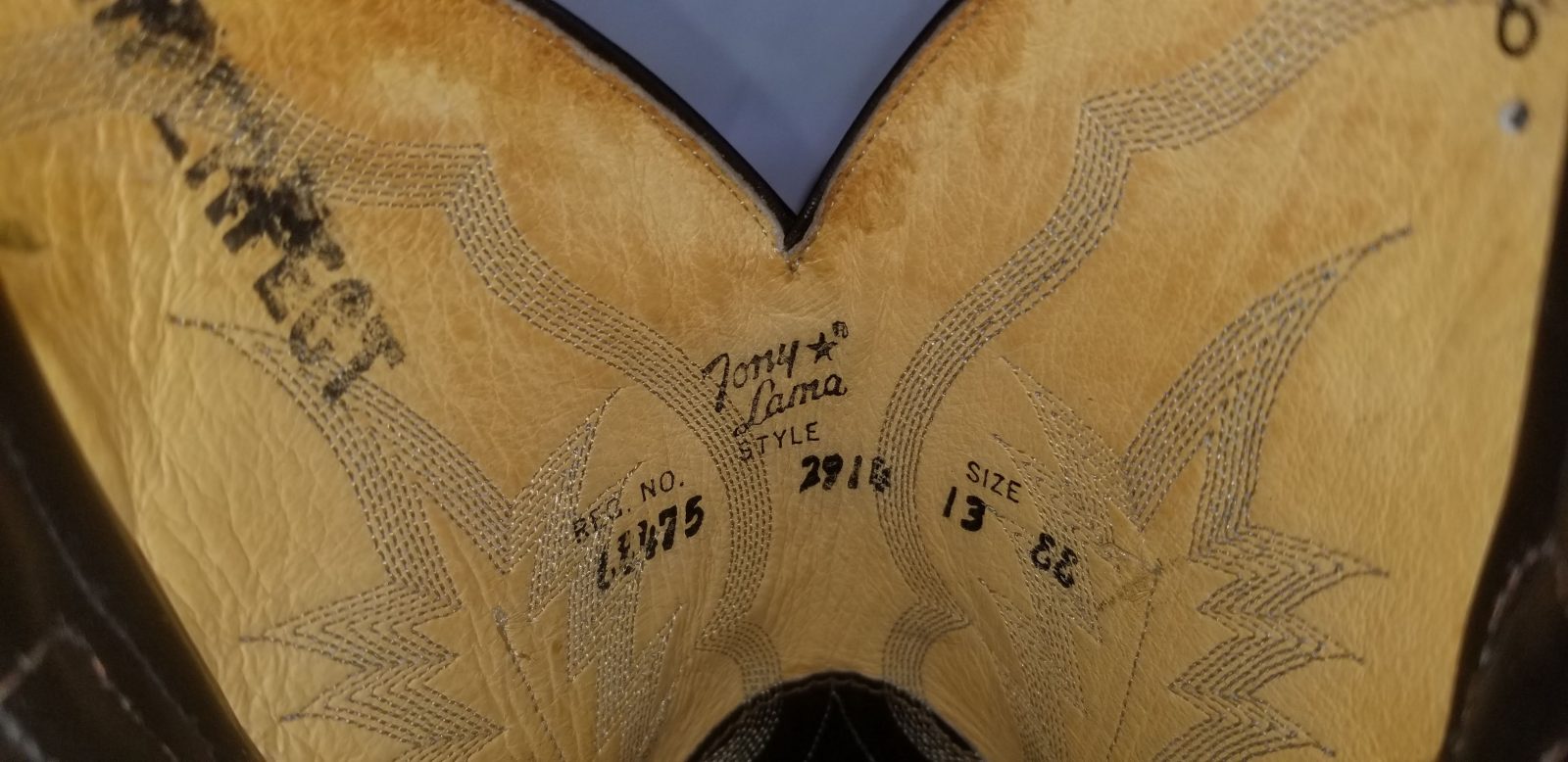 Tony Lama Cowboy Western Boots Black Leather Vintage US Texas Made Men