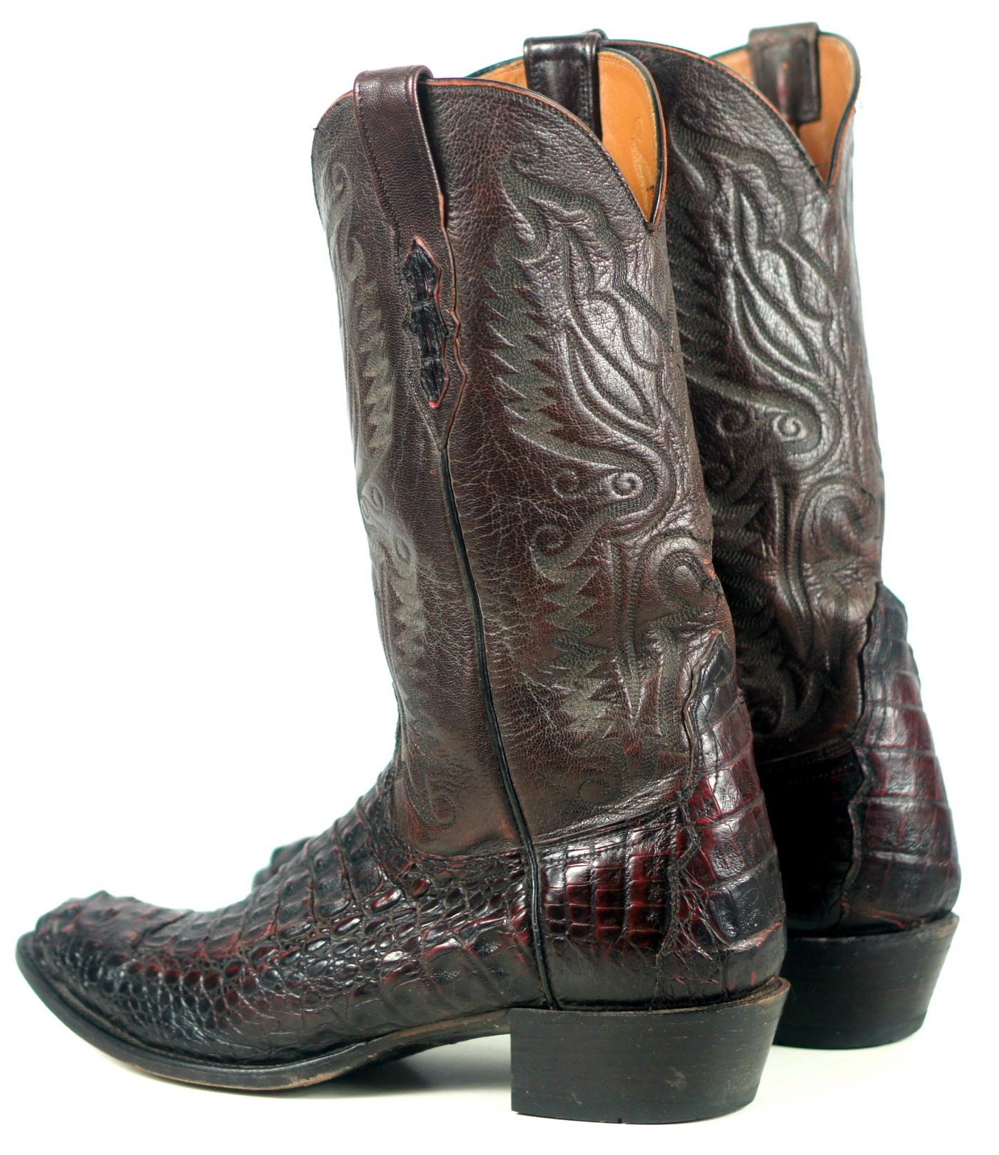 Lucchese 2000 Caiman Alligator Exotic Cowboy Western Boots Rock N Roll ...