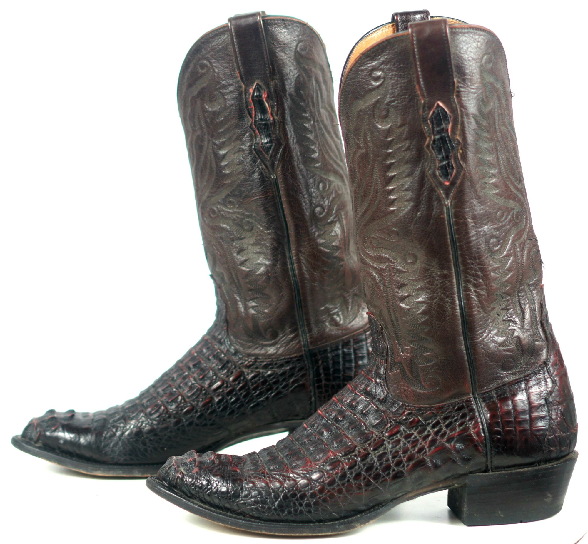 Lucchese 2000 Caiman Alligator Exotic Cowboy Western Boots Rock N Roll ...