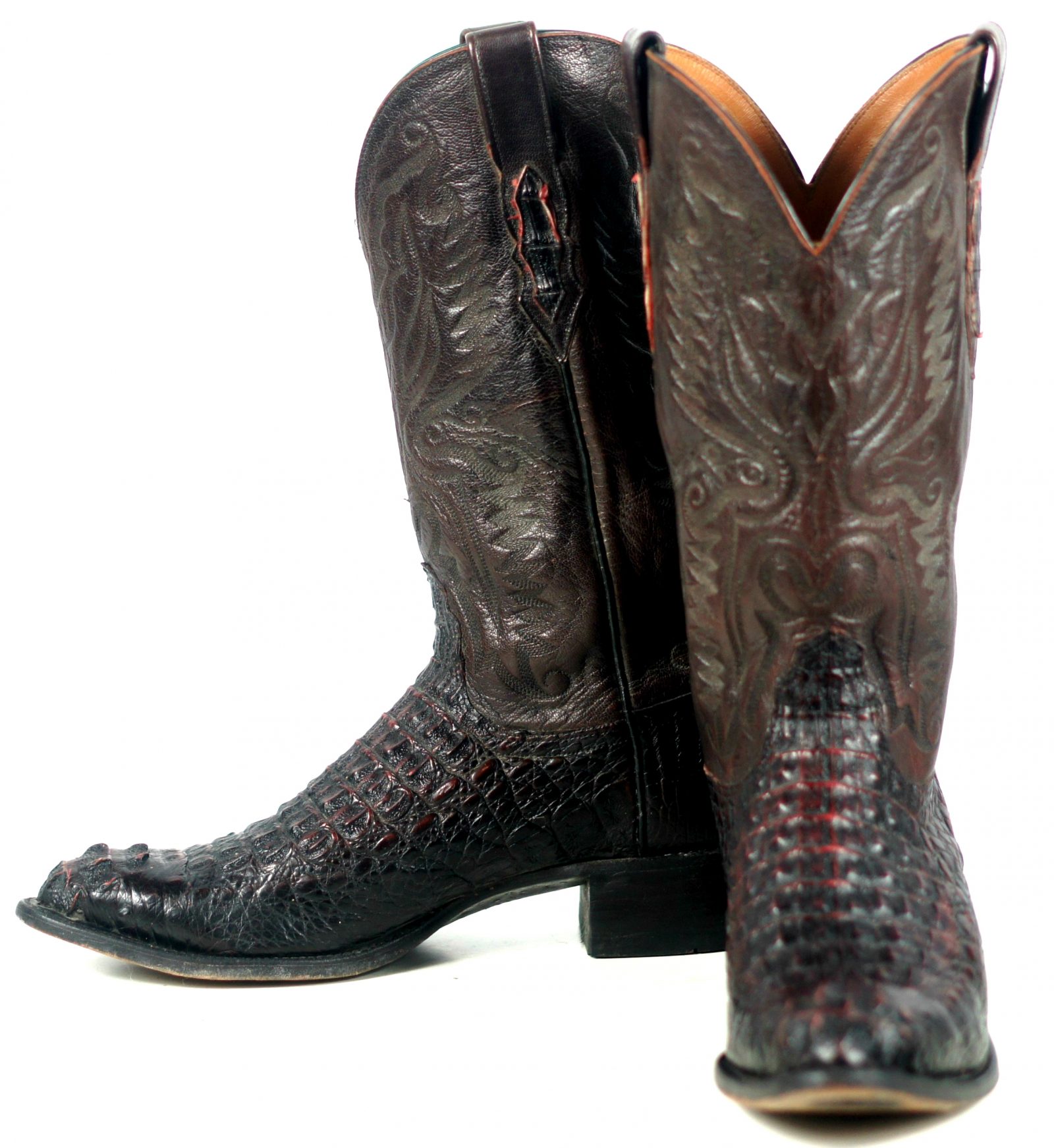 Lucchese 2000 Caiman Alligator Exotic Cowboy Western Boots Rock N Roll ...