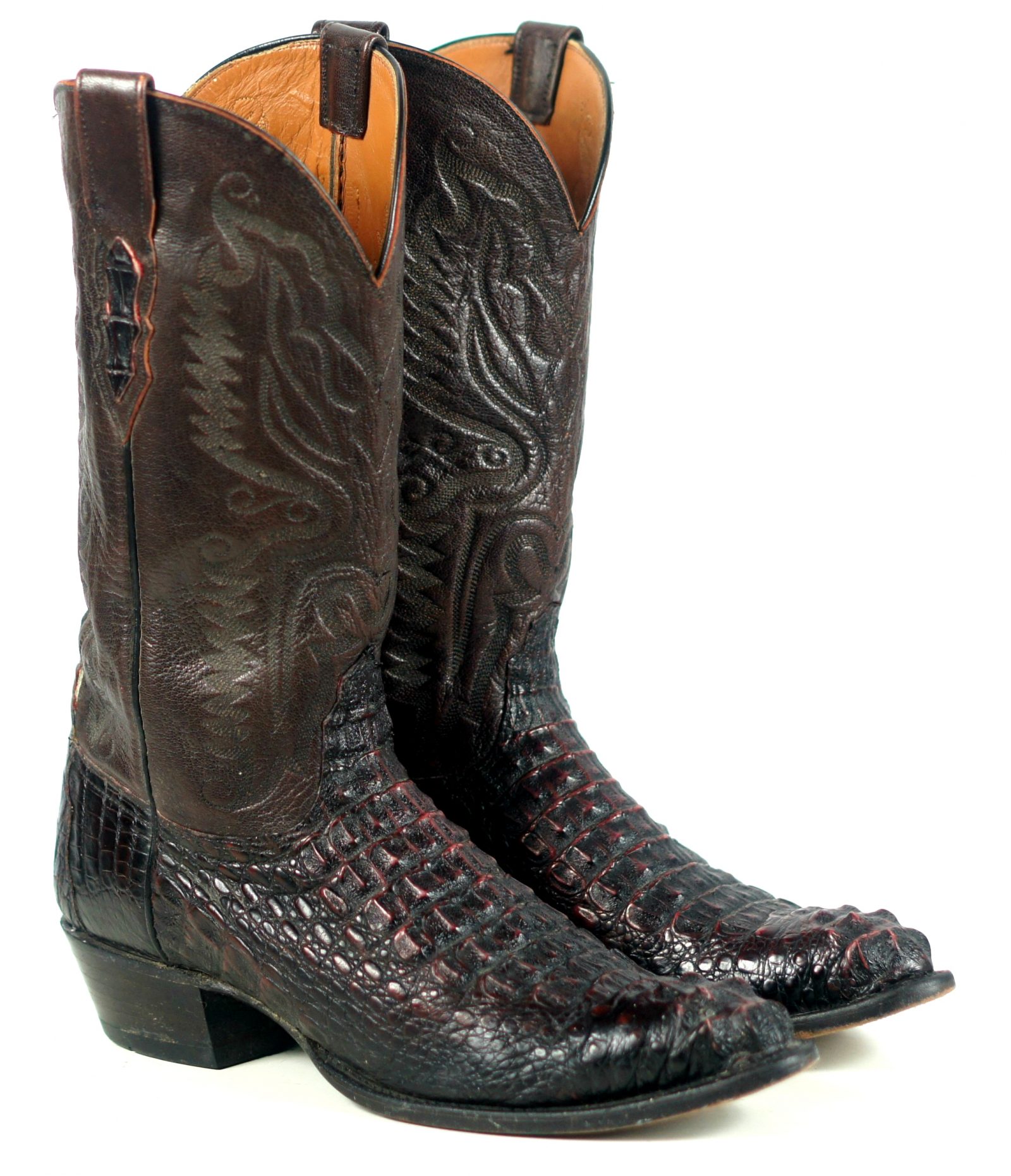 Lucchese 2000 Caiman Alligator Exotic Cowboy Western Boots Rock N Roll 