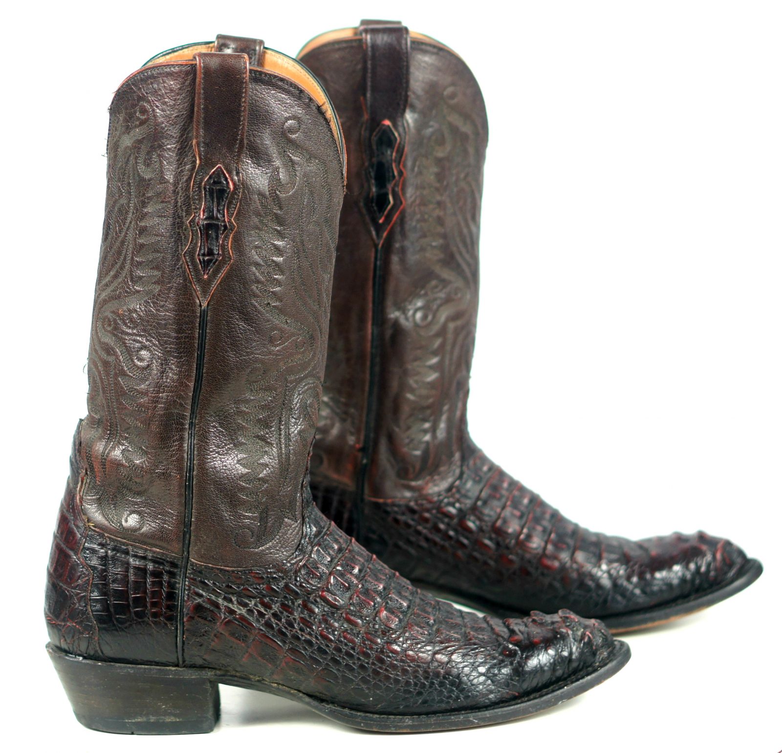 Lucchese 2000 Caiman Alligator Exotic Cowboy Western Boots Rock N Roll ...