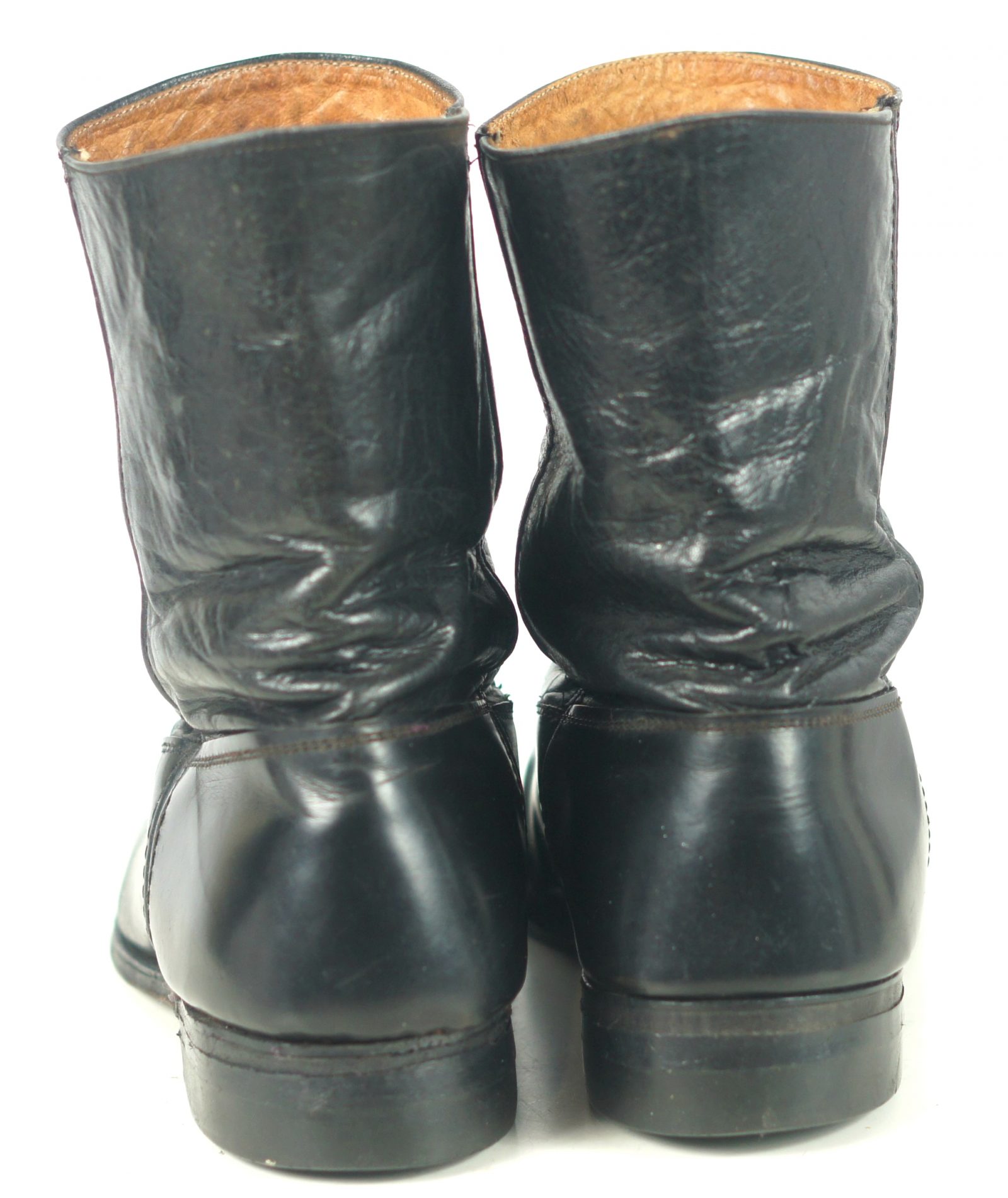 Hytest Vintage US Made Black Leather Ankle Half Chelsea Dealer Boots ...