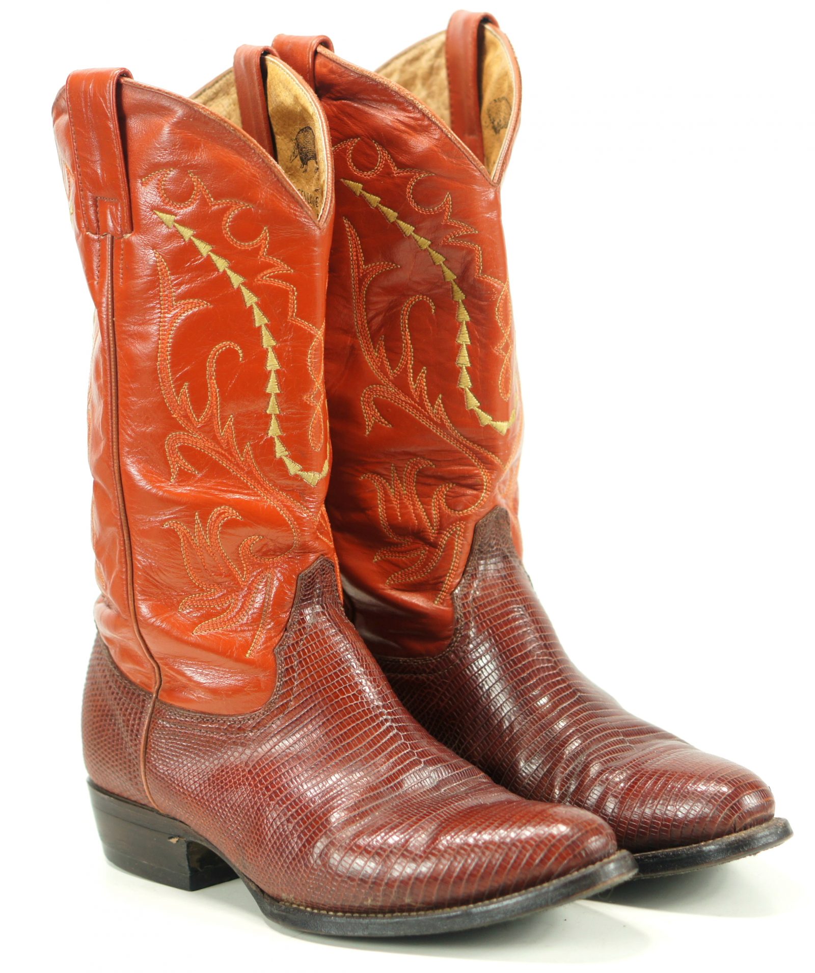 Villano Real Teju Lizard Armadillo Western Cowboy Boots Brown And ...