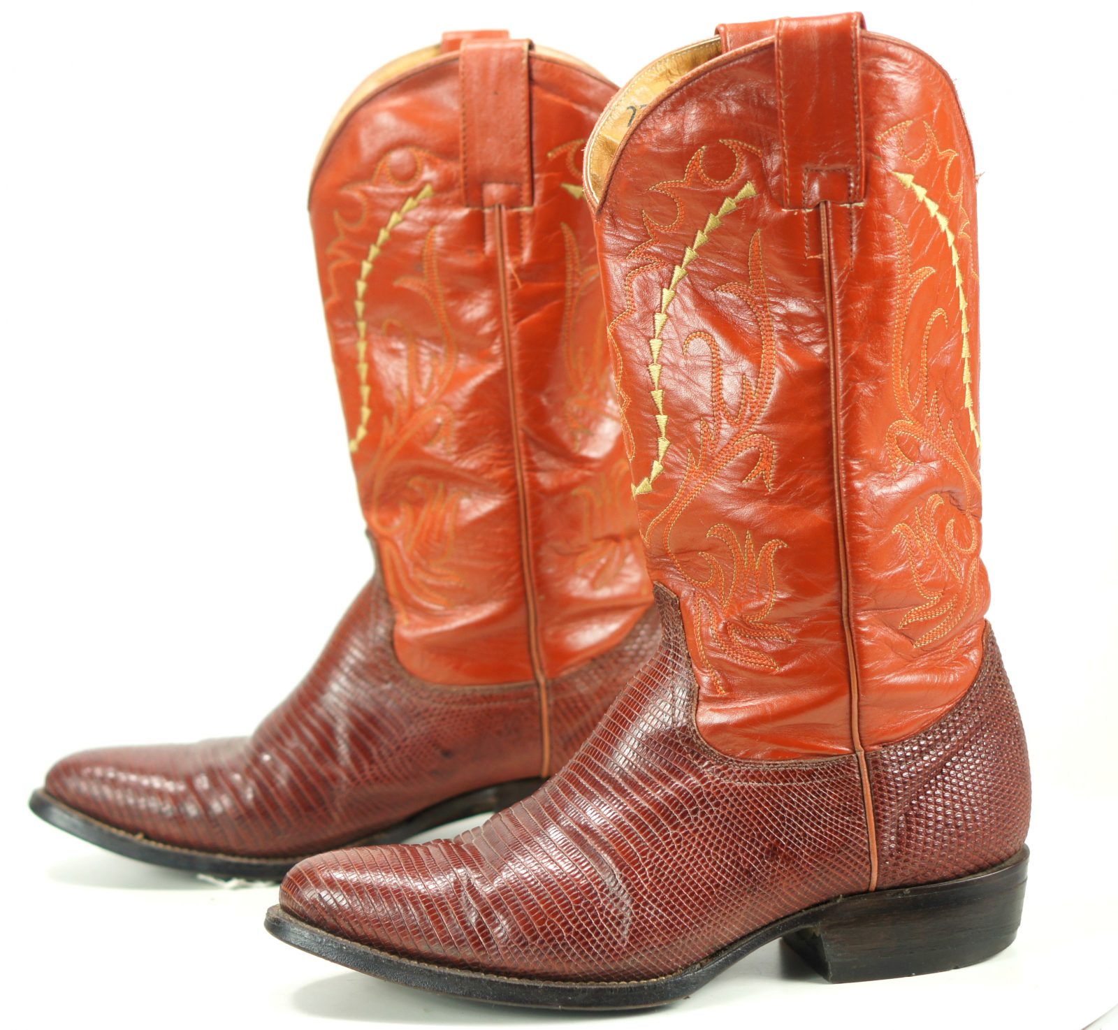 Villano Real Teju Lizard Armadillo Western Cowboy Boots Brown And ...