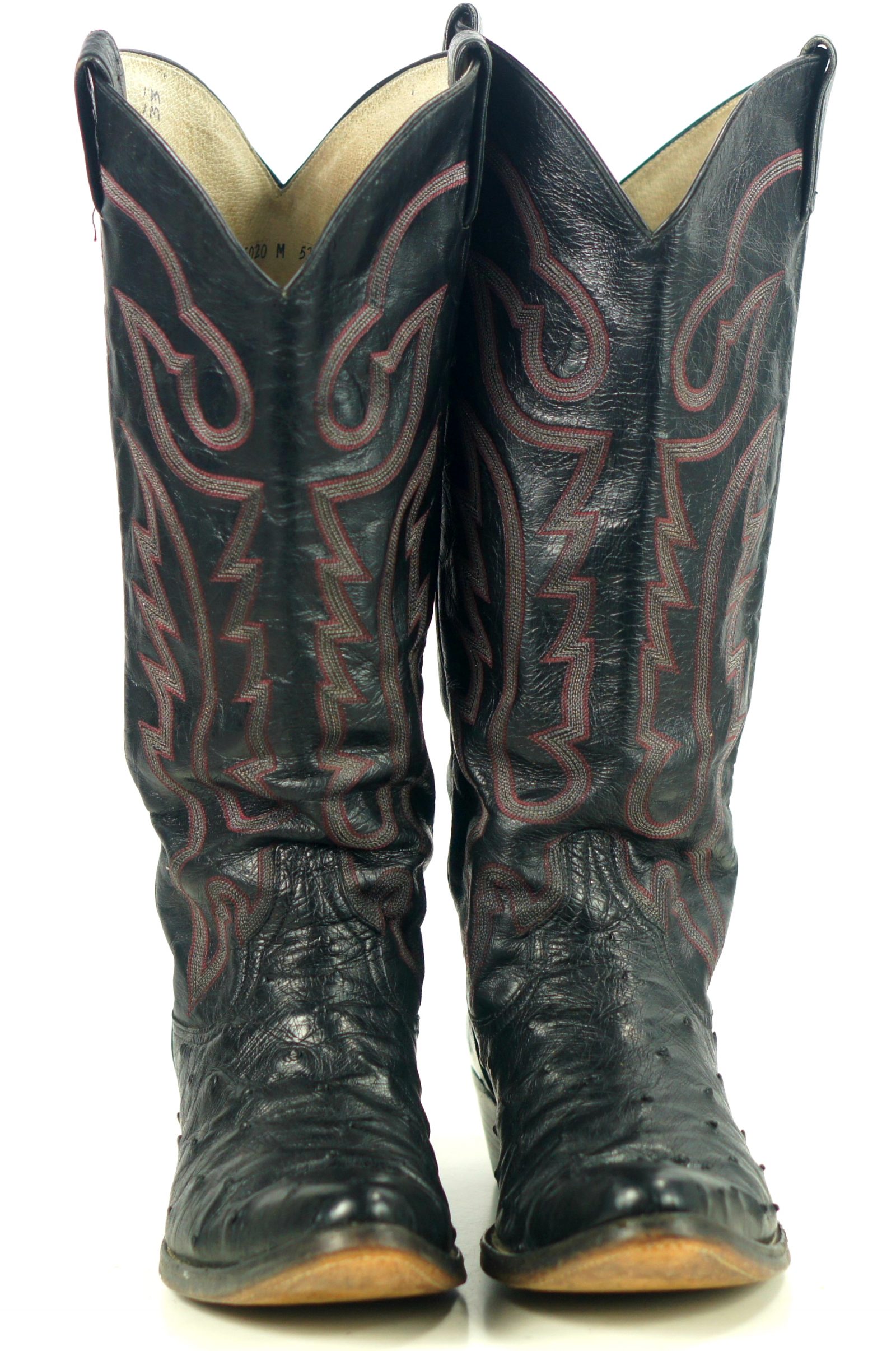 Custom Black Full Quill Ostrich Cowboy Western Boots 17
