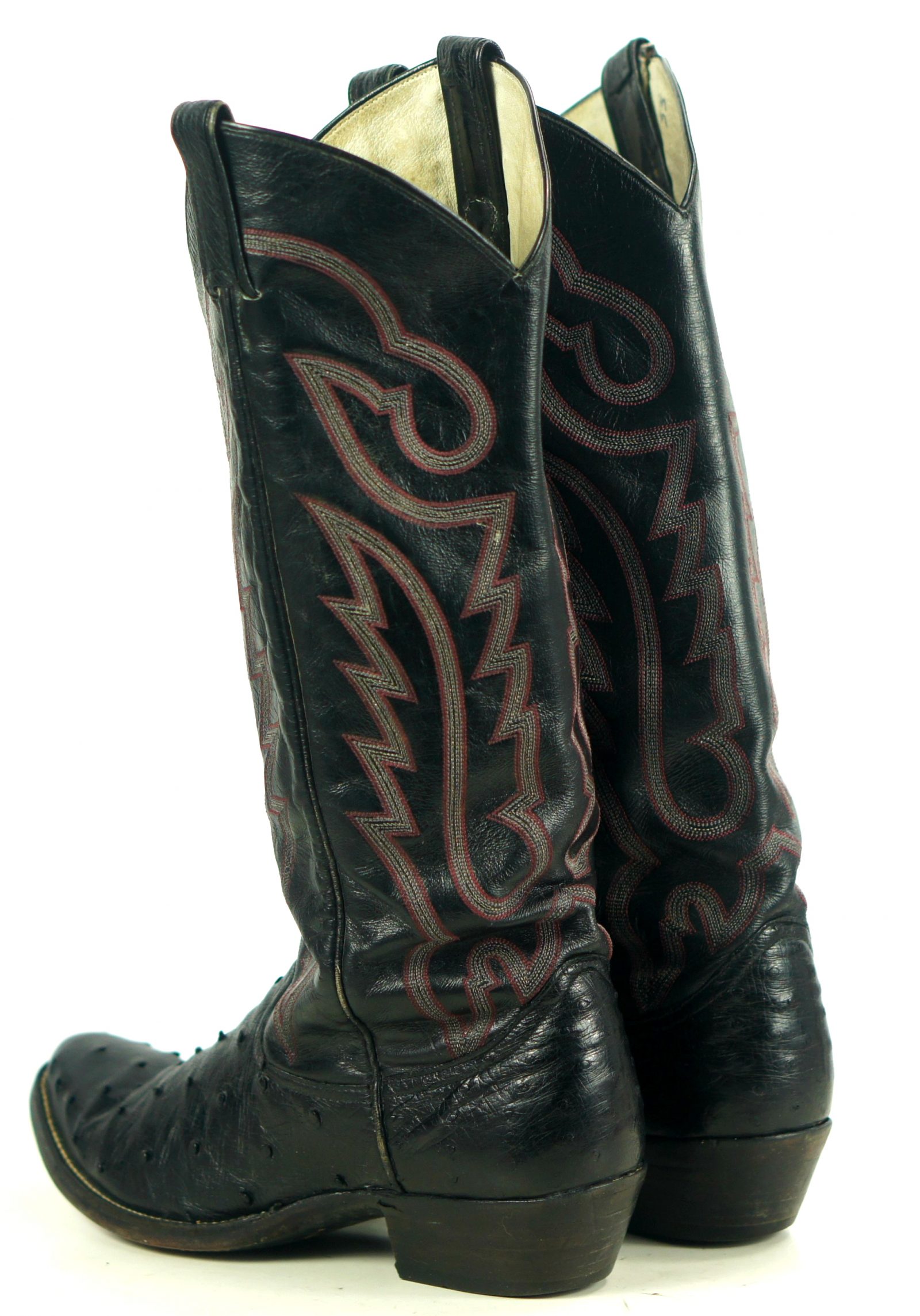 custom-black-full-quill-ostrich-cowboy-western-boots-17-tall-knee-hi