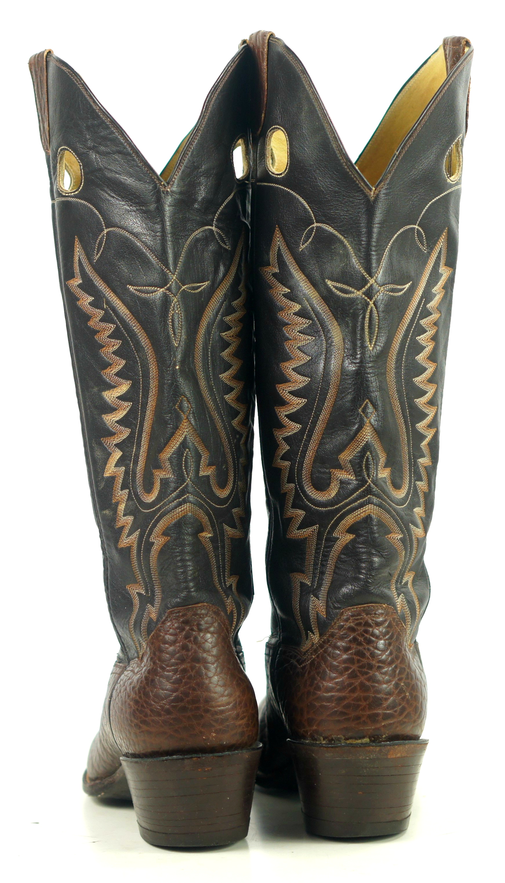 Sanders Knee Hi Buckaroo 18" Tall Bullhide Cowboy Boots Handcrafted Men ...