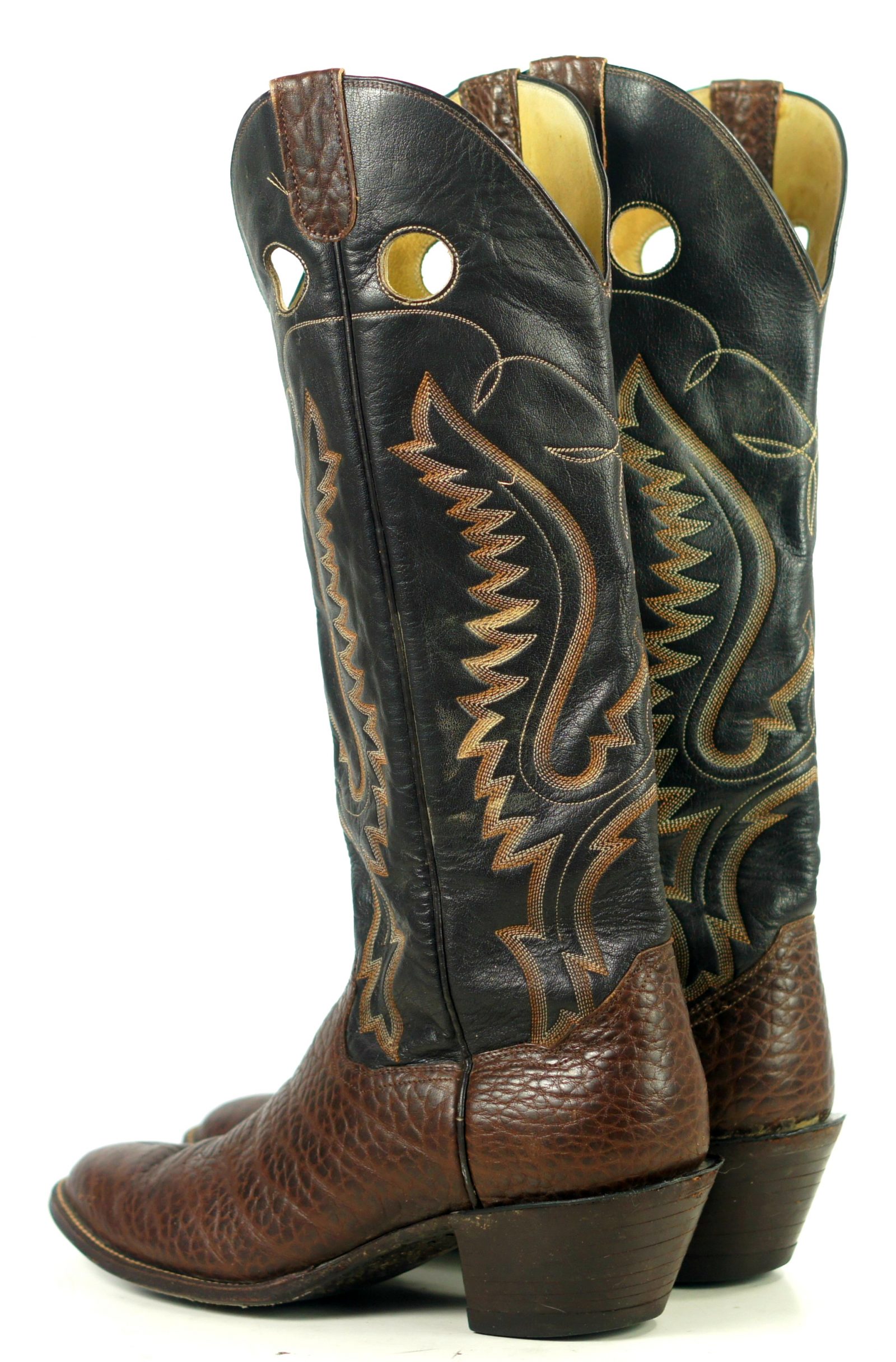 Sanders Knee Hi Buckaroo 18 Tall Bullhide Cowboy Boots Handcrafted Men 