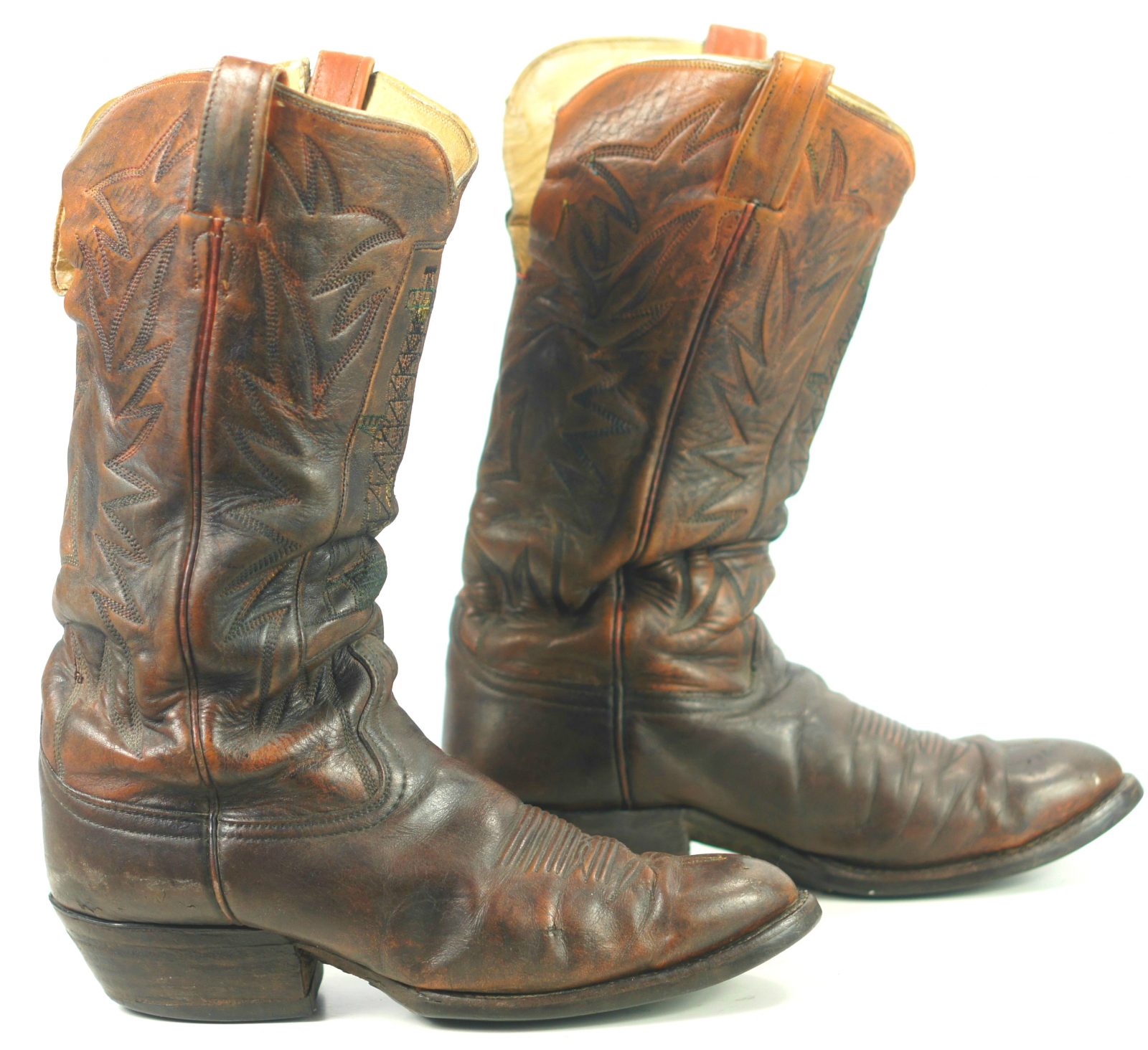 Vintage Custom Cowboy Western Boots Oil Wells Norman Oklahoma B&B P&B ...