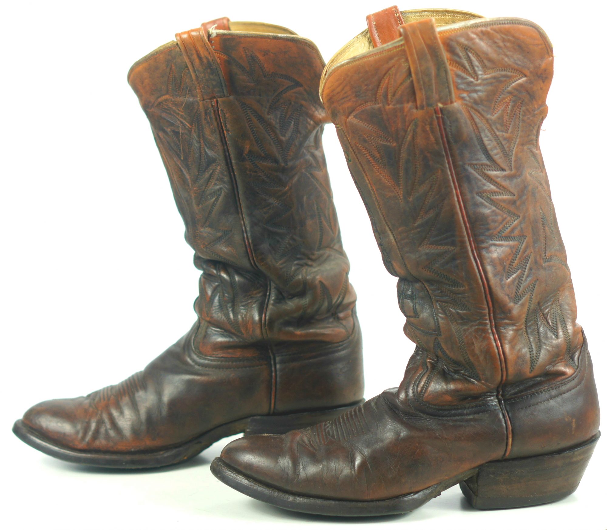 Vintage Custom Cowboy Western Boots Oil Wells Norman Oklahoma B&B P&B ...