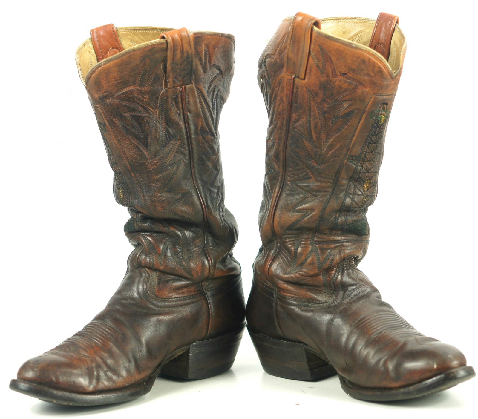 Vintage Custom Cowboy Western Boots Oil Wells Norman Oklahoma B&B P&B ...
