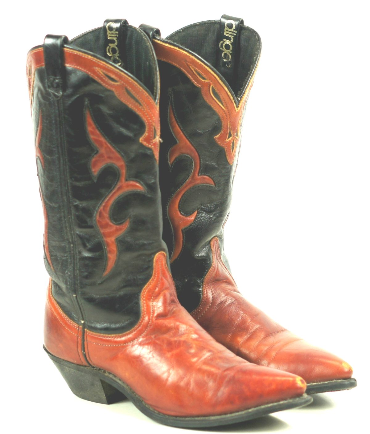 Nocona Black Leather Pointy Toe Cowboy Western Boots Vintage Us Made Mens 11 Ee 2e Oldrebelboots 2006