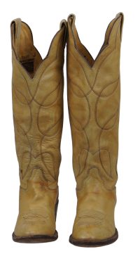 Hondo Buttercup Yellow Cowboy Buckaroo Boots Knee High 17-Inch Tall Women