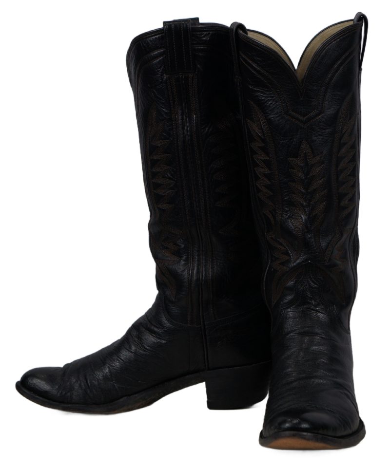 ML Leddy Tall Cowboy Western Boots Custom Handmade San Angelo Ft Worth Women 8 B (1)