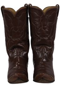 Tony Lama Brown Wingtip Cowboy Western Boots Vintage US Made El Paso TX Men 9 (5)